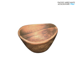 Acacia Wood Nut & Dipping Bowls Acacia Wood Round Deep Bowl, 4" x 4" x 2"