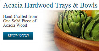 Acacia Hardwood Trays & Bowls - Shop Now