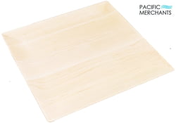 Wood Plates Canadian White Maple, 8" Square Tray