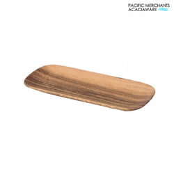 Wood Plates Acacia Wood Oval Serving Tray, 12" x 5" x 0.75"