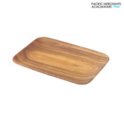 Wood Plates Acacia Wood Rectangle Tray, 10.5" x 7.25" x 0.75"
