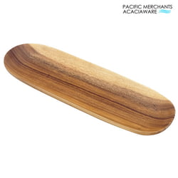 Acacia Wood Serving Trays Acacia Wood Baguette/Bread Appetizer Serving Tray, 16.5" x 5.5" x 1"