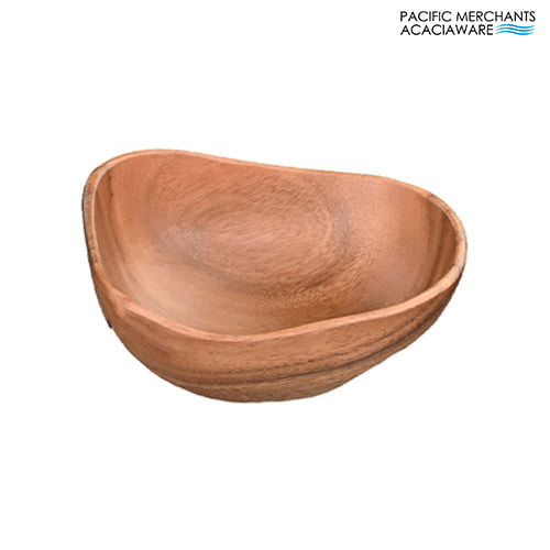 Acaciaware Rustic Bowl, 8"L x 6"W x 4"H