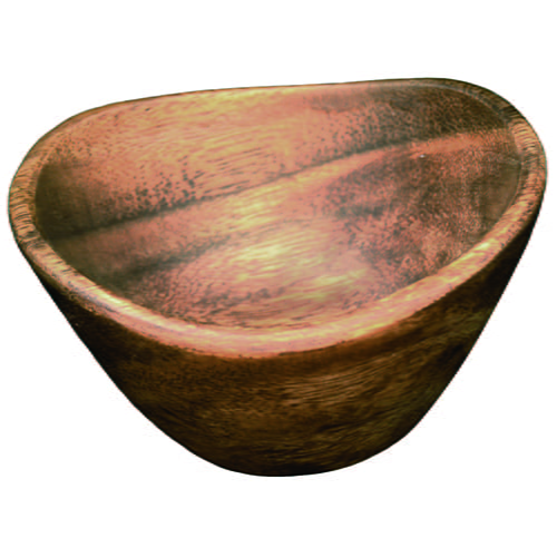 Acacia Wood Round Deep Bowl, 4" x 4" x 2"