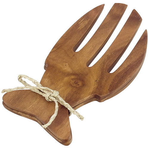 Acacia Wood 6.5" Salad Hands