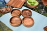 Acacia Wood Round Salad & Pasta Bowl, 6" x 2", Set of 4