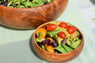 Acacia Wood Round Calabash Salad Bowl, 6" x 2"