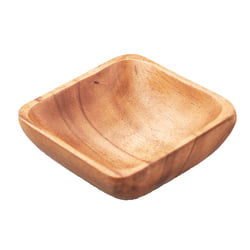 Acacia Wood Square Sauce Dish, 4" x 4" x 1.5"