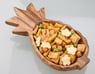 Acacia Wood Pineapple-Shaped Salad Bowl, 10" x 4.5" x 2"