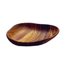 Acacia Wood Free-Shaped Bowl, 7.5" x 5" x 1.5"