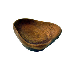 Acacia Wood Free-Shaped Nut & Dipping Bowl, 4" x 4" x 2"