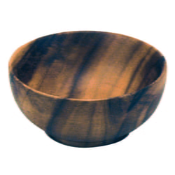 Acacia Wood Round Nut & Soup Bowl, 4.5" x 2"