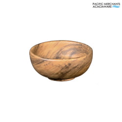 Acacia Wood Round Nut & Soup Bowl, 4.5" x 2"