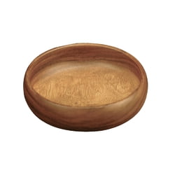 Acacia Wood Round Calabash Salad Bowl, 6" x 2"