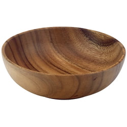 Acacia Wood Round Nut & Soup Bowl, 6" x 6" x 2"