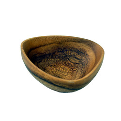 Acacia Wood 3-Sided Nut & Dipping Bowl, 4" x 1.5"