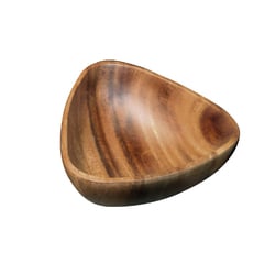 Acacia Wood 3-Sided Salad Bowl, 6" x 3"