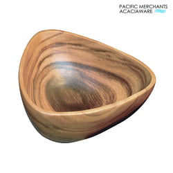 Other Bowl Shapes Acacia Wood 3-Sided Salad Bowl, 10" x 4"