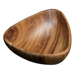 Acacia Wood 3-Sided Salad Bowl, 12" x 4"