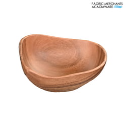 Wooden Salad Bowls Acaciaware Rustic Bowl, 8"L x 6"W x 4"H