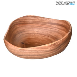 Acaciaware Rustic Bowl, 12"L x 10"W x 6"H