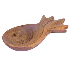 Acacia Wood Mini Pineapple-Shaped Serving Bowl, 6" x 3" x 0.75"