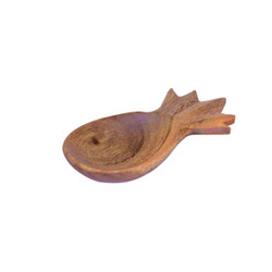 Acacia Wood Mini Pineapple-Shaped Serving Bowl, 6" x 3" x 0.75"