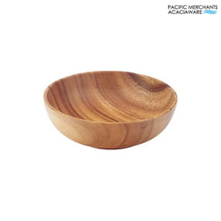 Acacia Wood Round Nut & Soup Bowl, 6" x 6" x 2"