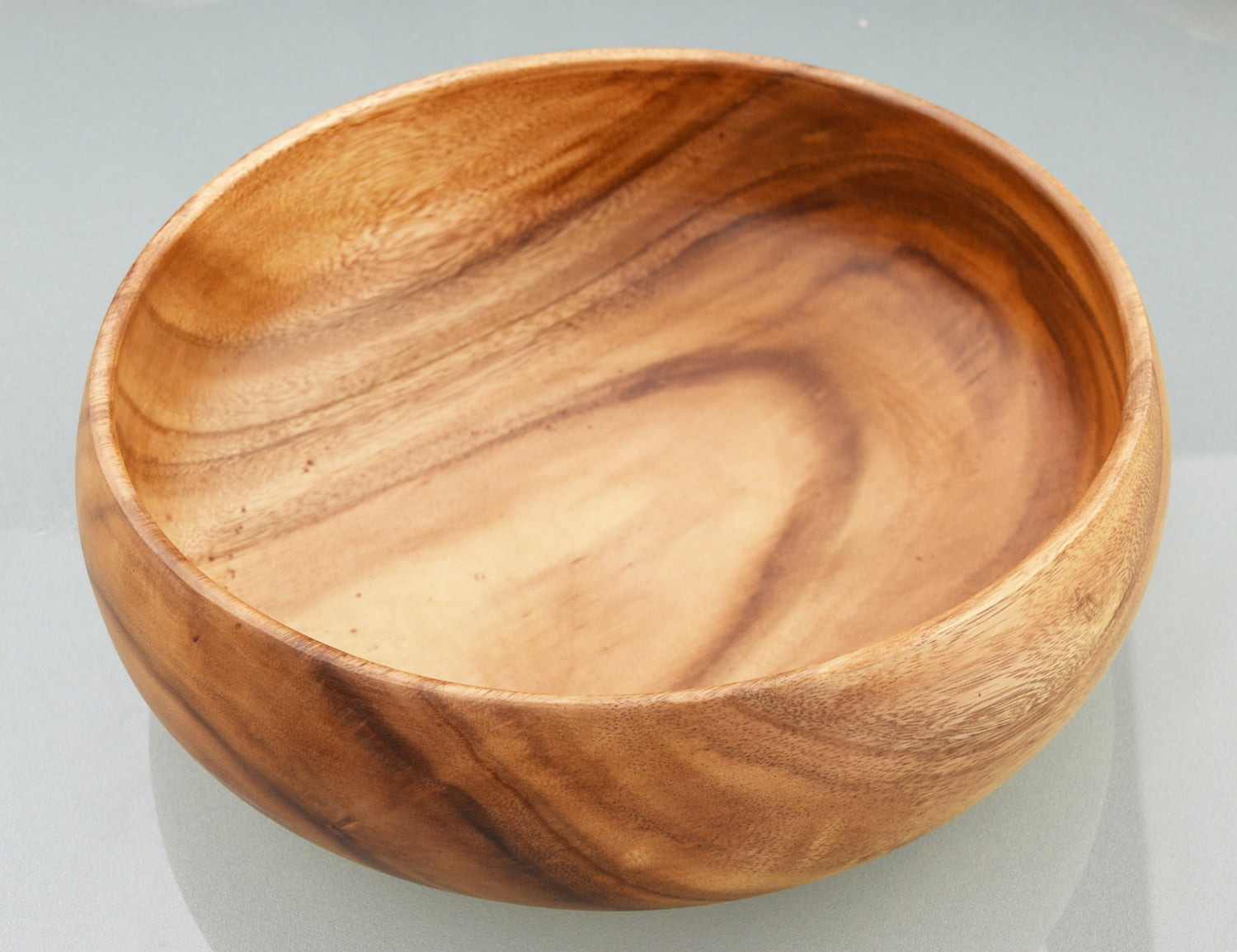 Acacia Wood Round Calabash Serving Bowl , 12" x 4" Acaciaware