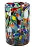 Multicoloured Spotted Glass Tumblers from Mexico (Set of 6), "Large Mod Spots"