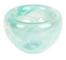 Handblown Patterned Mint Recycled Glass Dessert Bowl, "Flavors in Mint"