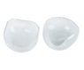 Pair of White Handblown Glass Dessert Bowls from Mexico, "Heavenly Flavors"