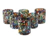 Hand Blown Rocks Glasses with Multicoloured Dots (Set of 6), "Mod Spots"