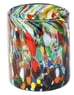 Hand Blown Rocks Glasses with Multicoloured Dots (Set of 6), "Mod Spots"