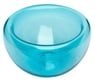 Handblown Recycled Glass Turquoise Bowl in Mexico, "Clear Freshness in Turquoise"