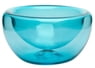 Handblown Recycled Glass Turquoise Bowl in Mexico, "Clear Freshness in Turquoise"