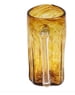 Blown recycled glass pitcher, 'Garden Relaxation in Amber'