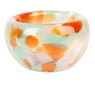 Handblown glass dessert bowl, 'Flavors in Autumn'