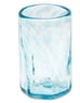 4 Hand Blown Blue Recycled Glass Tequila Glasses from Mexico, "Blue Mezcaleros"