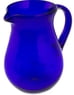 Blue Handcrafted Handblown Recycled Glass Pitcher, "Pure Cobalt"