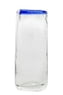 Square-Rimmed Recycled Glass Tequila Glasses (Set of 4), "Lakeside"