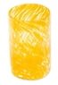 Set of 4 Orange Mexican Handblown Recycled Glass Tumblers, "Garden Relaxation in Mango"