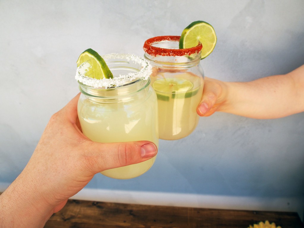 Lemon Lime Margarita in Kilner glasses