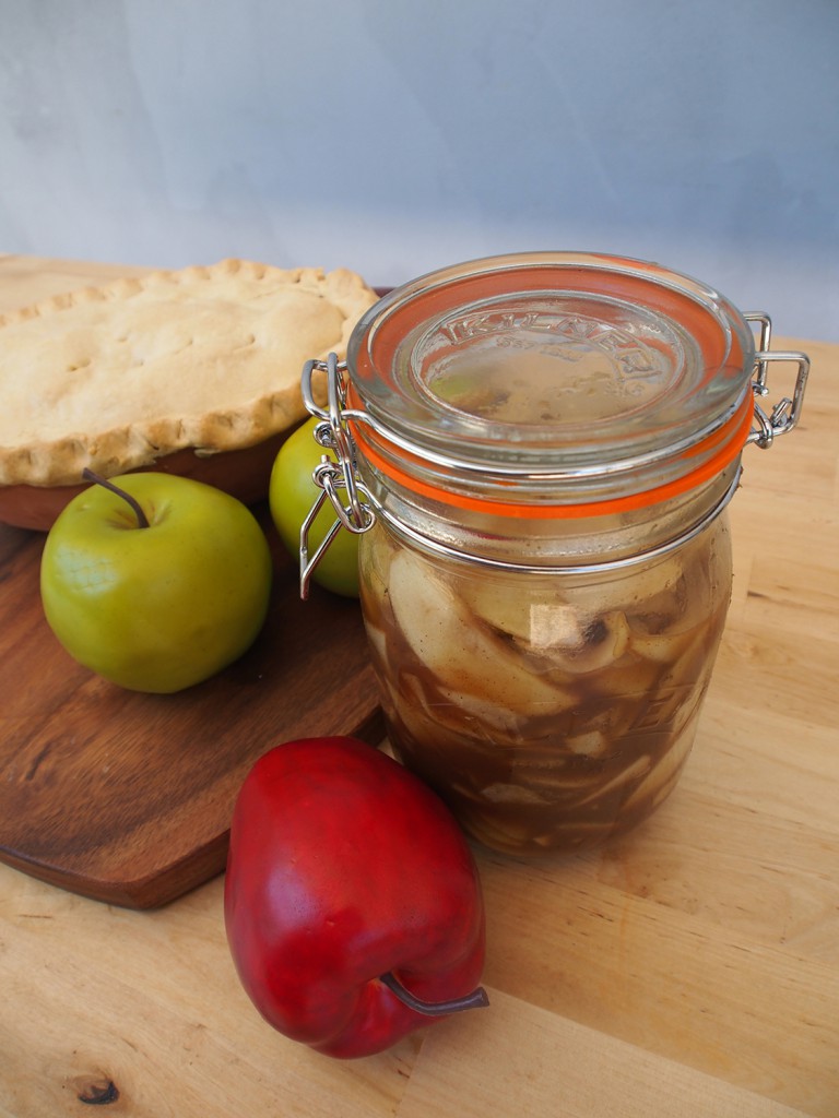 Homemade apple pie filling is delicious