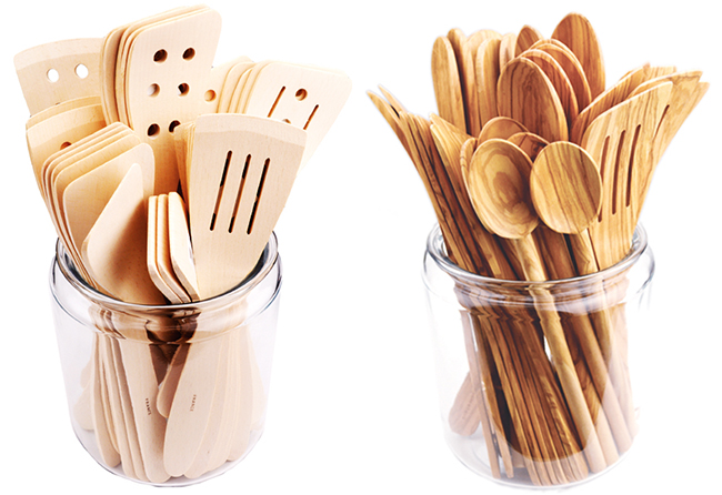 Wooden Cooking Spoons made in France from sustainable beechwood.