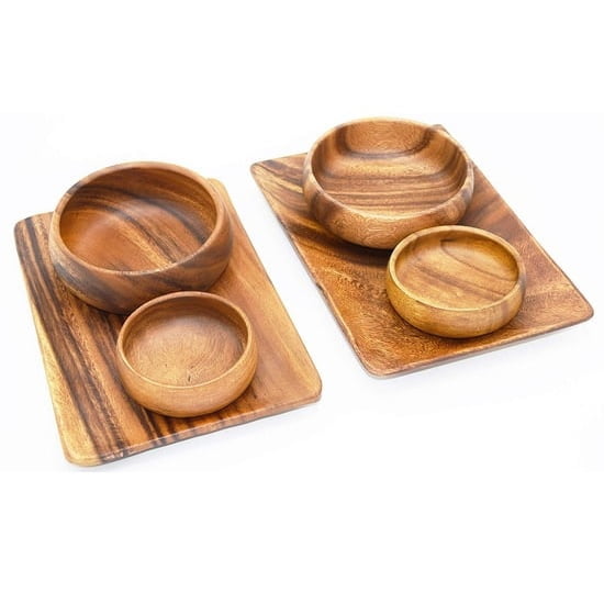 Pacific Merchants Wood Appetizr Tray 9x4 K0065