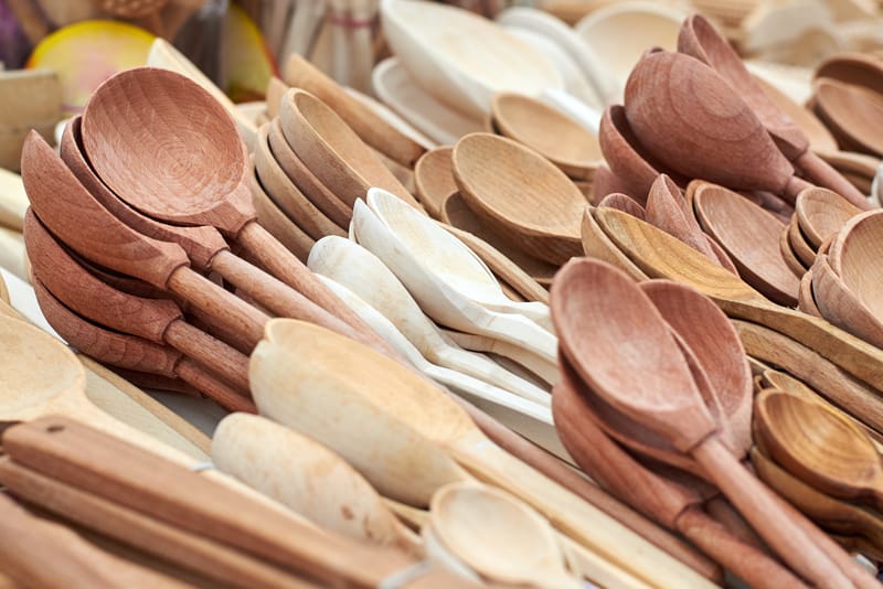 Wooden cooking spoons made in France