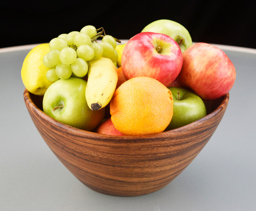 Acaciaware acacia wood fruit bowl