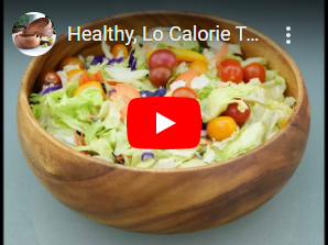 Healthy Salad in Acacia Wood Bowl