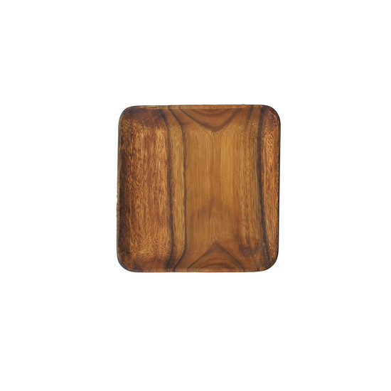 Acacia Wood Charcuterie Square Plate, 8" x 8" x 0.75"